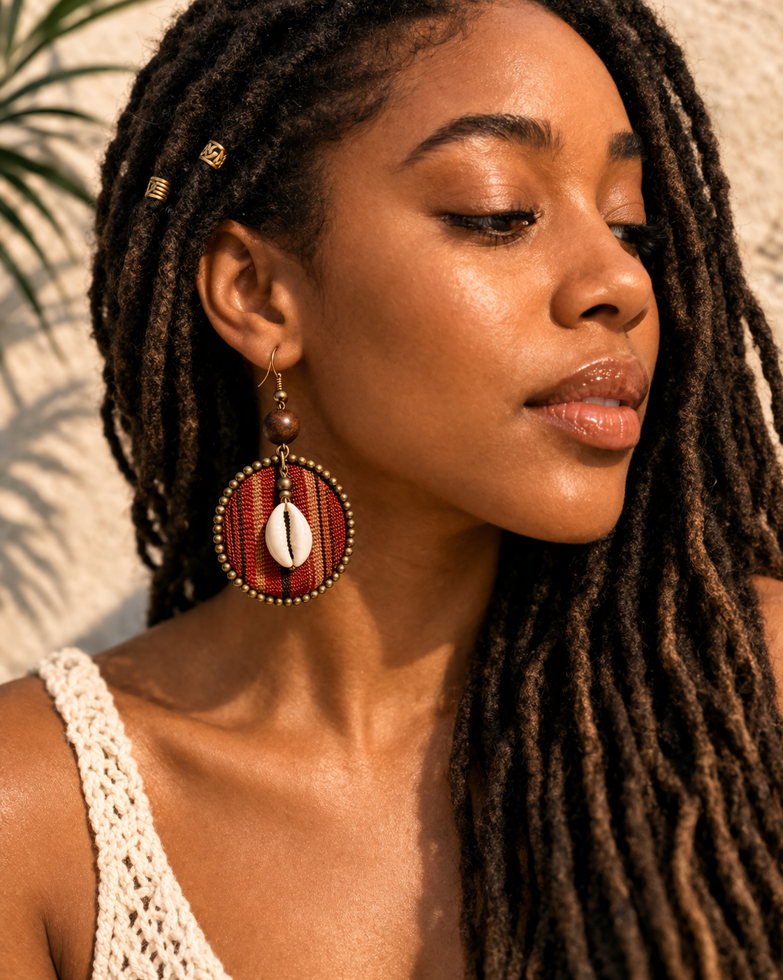 Sundara Cowrie Medallion Earrings
