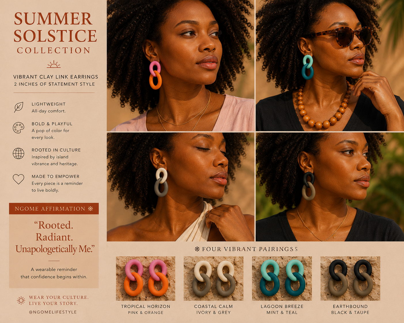GOLDEN HOUR LINK EARRINGS