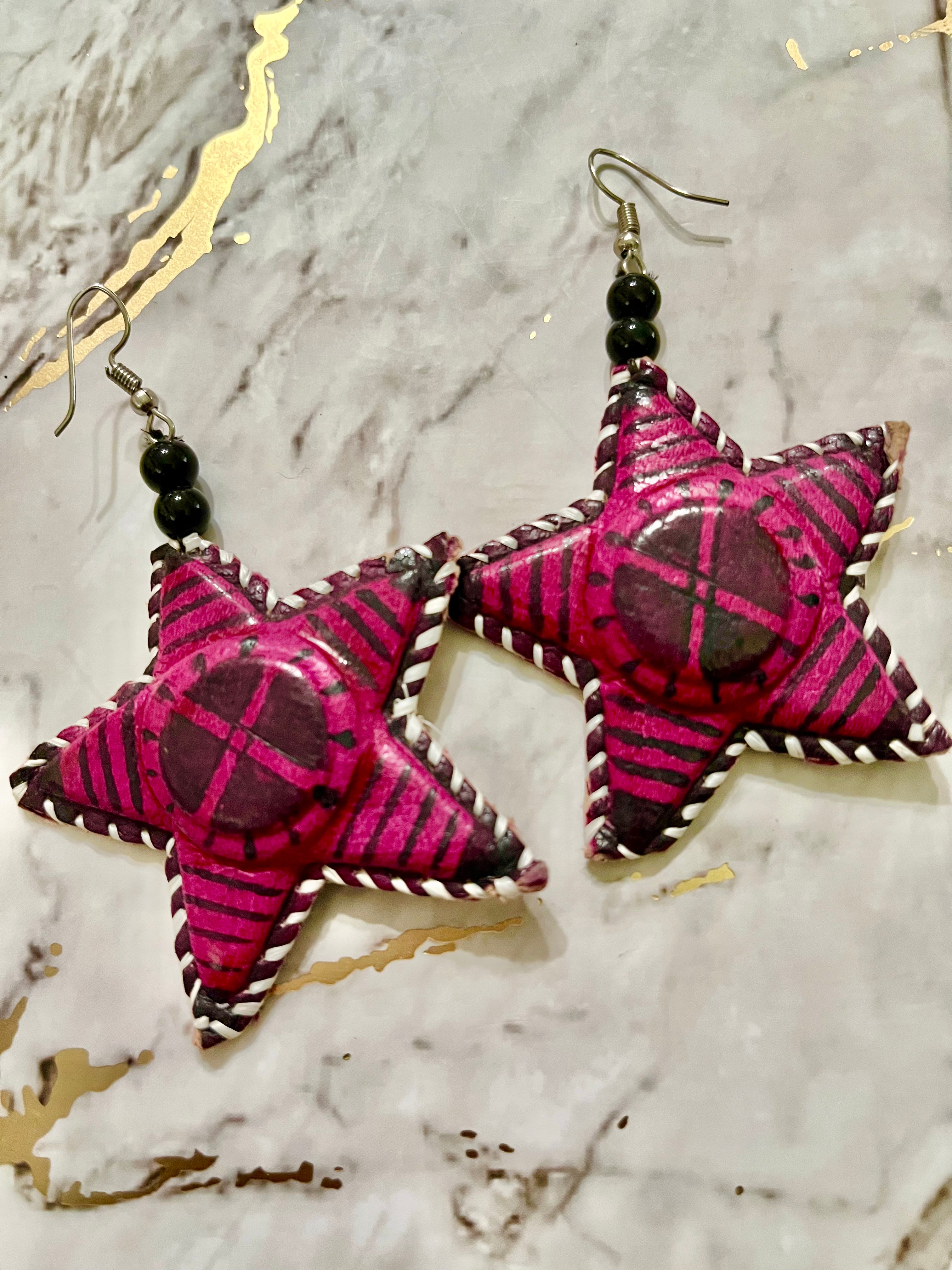 Starla Leather Earrings