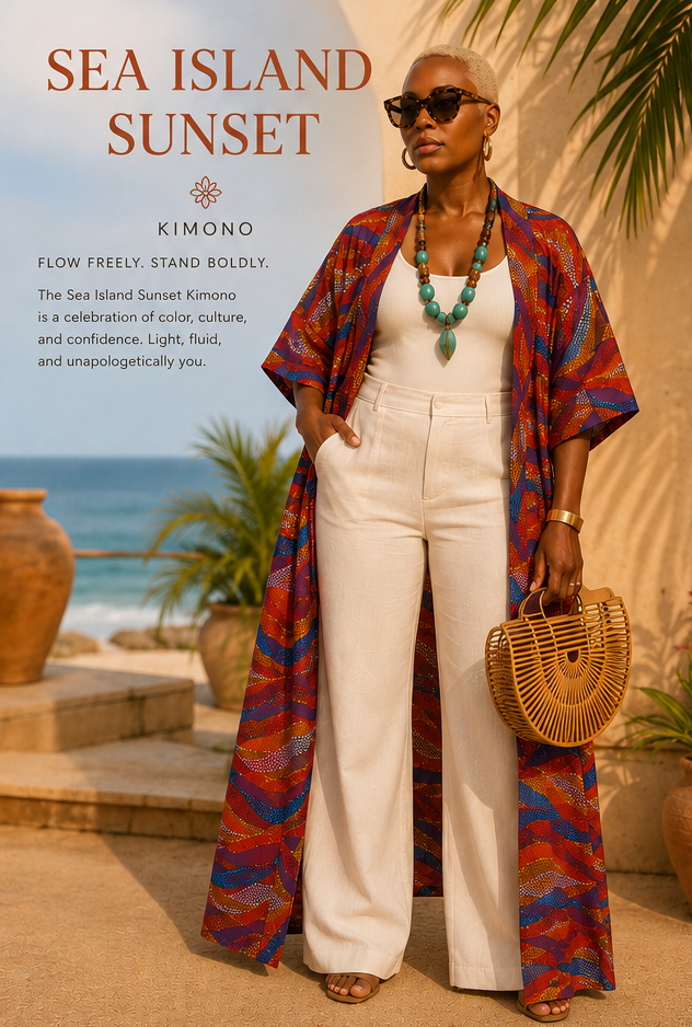 SEA ISLAND SUNSET KIMONO