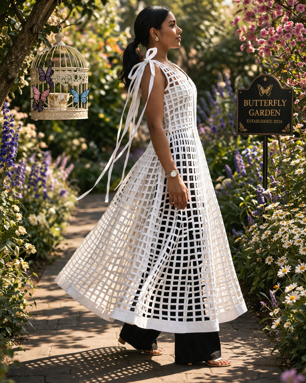 Sweetgrass Swing Dress (White)