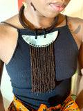 Tye Bead and Bone Choker